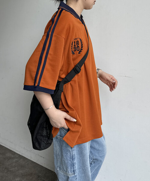 U.S. POLO ASSN.(ユーエスポロアッスン)の「半袖ユニフォームT(Tシャツ/カットソー・メンズ・ネイビー/オレンジ/アイボリー・MEDIUM/LARGE)」の9枚目の写真