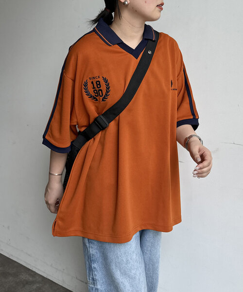 U.S. POLO ASSN.(ユーエスポロアッスン)の「半袖ユニフォームT(Tシャツ/カットソー・メンズ・ネイビー/オレンジ/アイボリー・MEDIUM/LARGE)」の10枚目の写真