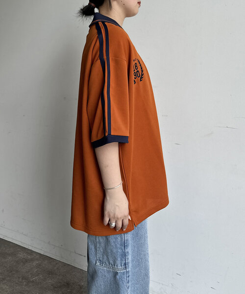 U.S. POLO ASSN.(ユーエスポロアッスン)の「半袖ユニフォームT(Tシャツ/カットソー・メンズ・ネイビー/オレンジ/アイボリー・MEDIUM/LARGE)」の13枚目の写真