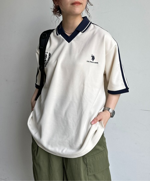 U.S. POLO ASSN.(ユーエスポロアッスン)の「半袖ユニフォームT(Tシャツ/カットソー・メンズ・ネイビー/オレンジ/アイボリー・MEDIUM/LARGE)」の19枚目の写真