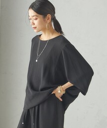 SHIPS（シップス）の「〈接触冷感 / 手洗い可能〉アセテート混 バック サテン ドルマン ブラウス（シャツ/ブラウス）」