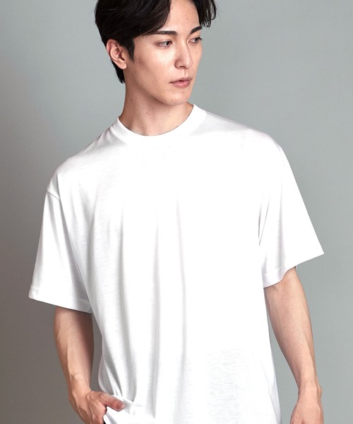 NO ID.(ノーアイディ)の「【NO ID.】TC Versatile Crew Neck T-Shirt / TC バーサタイル クルーネック Tシャツ(Tシャツ/カットソー・メンズ・ブラック/ブルーグリーン/ダークグレー/ホワイト・1/2)」の2枚目の写真