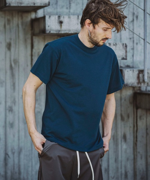 NO ID.(ノーアイディ)の「【NO ID.】TC Versatile Crew Neck T-Shirt / TC バーサタイル クルーネック Tシャツ(Tシャツ/カットソー・メンズ・ブラック/ブルーグリーン/ダークグレー/ホワイト・1/2)」の9枚目の写真