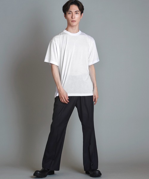 NO ID.(ノーアイディ)の「【NO ID.】TC Versatile Crew Neck T-Shirt / TC バーサタイル クルーネック Tシャツ(Tシャツ/カットソー・メンズ・ブラック/ブルーグリーン/ダークグレー/ホワイト・1/2)」の16枚目の写真