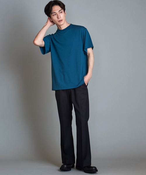 NO ID.(ノーアイディ)の「【NO ID.】TC Versatile Crew Neck T-Shirt / TC バーサタイル クルーネック Tシャツ(Tシャツ/カットソー・メンズ・ブラック/ブルーグリーン/ダークグレー/ホワイト・1/2)」の20枚目の写真