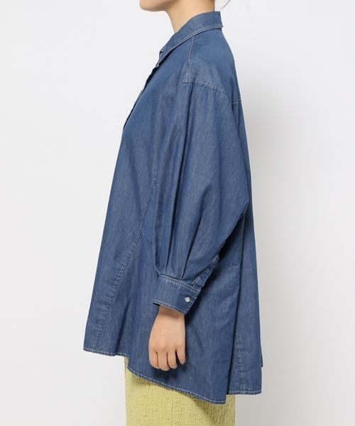 mysty woman（ミスティウーマン）の「ドルマンスリーブデニムBIGシャツ　128887（シャツ/ブラウス・レディース・ブラック/ブルー・FREE）」の7枚目の写真