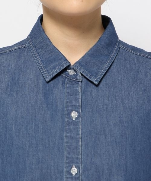 mysty woman（ミスティウーマン）の「ドルマンスリーブデニムBIGシャツ　128887（シャツ/ブラウス・レディース・ブラック/ブルー・FREE）」の10枚目の写真