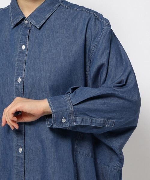 mysty woman（ミスティウーマン）の「ドルマンスリーブデニムBIGシャツ　128887（シャツ/ブラウス・レディース・ブラック/ブルー・FREE）」の11枚目の写真
