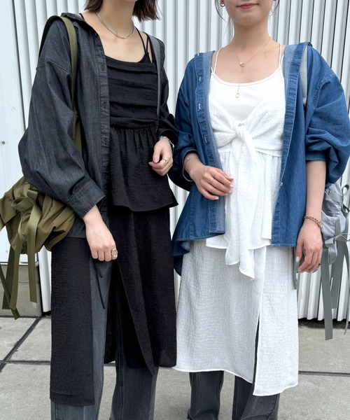 mysty woman（ミスティウーマン）の「ドルマンスリーブデニムBIGシャツ　128887（シャツ/ブラウス・レディース・ブラック/ブルー・FREE）」の19枚目の写真