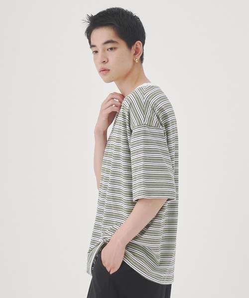 セール】YOEL - mulch border tee / マルチボーダーTシャツ（T