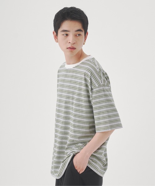 輝い mulch - セール】YOEL border マルチボーダーTシャツ（T / tee トップス