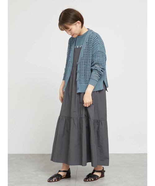 sm2rhythm（サマンサモスモスリズム）の「コットンナイロンティアードキャミワンピース（ワンピース・レディース・ブルー/ブラック/ブラウン・F）」の14枚目の写真