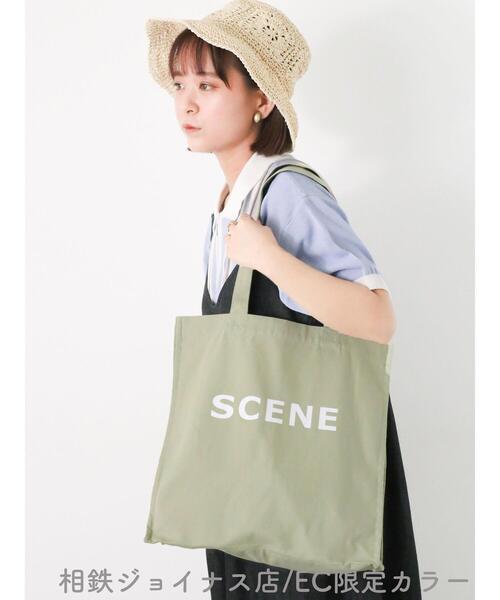 ehka sopo（エヘカソポ）の「キャンバスロゴトートバッグ（ハンドバッグ・レディース・グリーン/ピンク/キナリ/マスタード/サックスブルー/ブラック・F）」の4枚目の写真