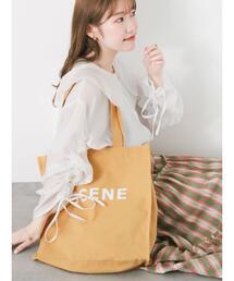 ehka sopo | キャンバスロゴトートバッグ(ハンドバッグ)