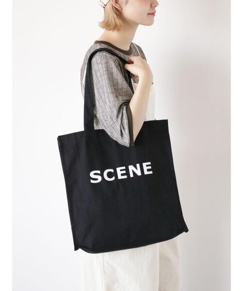 ehka sopo（エヘカソポ）の「キャンバスロゴトートバッグ（ハンドバッグ・レディース・グリーン/ピンク/キナリ/マスタード/サックスブルー/ブラック・F）」の3枚目の写真