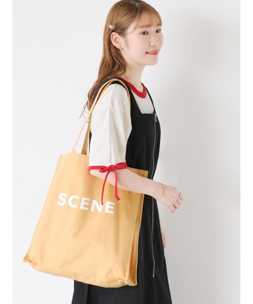 ehka sopo（エヘカソポ）の「キャンバスロゴトートバッグ（ハンドバッグ・レディース・グリーン/ピンク/キナリ/マスタード/サックスブルー/ブラック・F）」の7枚目の写真