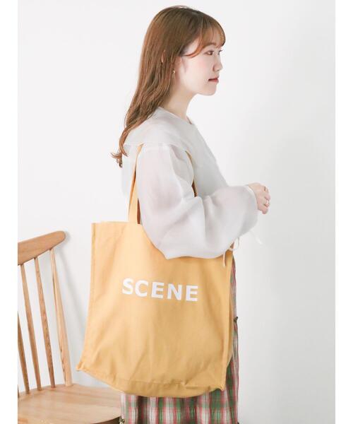 ehka sopo（エヘカソポ）の「キャンバスロゴトートバッグ（ハンドバッグ・レディース・グリーン/ピンク/キナリ/マスタード/サックスブルー/ブラック・F）」の12枚目の写真