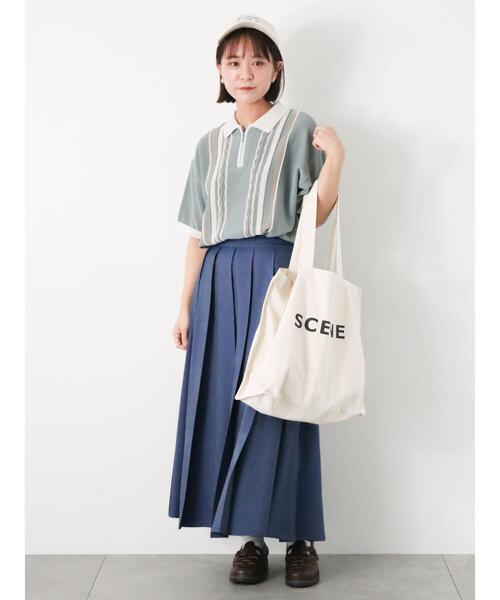 ehka sopo（エヘカソポ）の「キャンバスロゴトートバッグ（ハンドバッグ・レディース・グリーン/ピンク/キナリ/マスタード/サックスブルー/ブラック・F）」の17枚目の写真