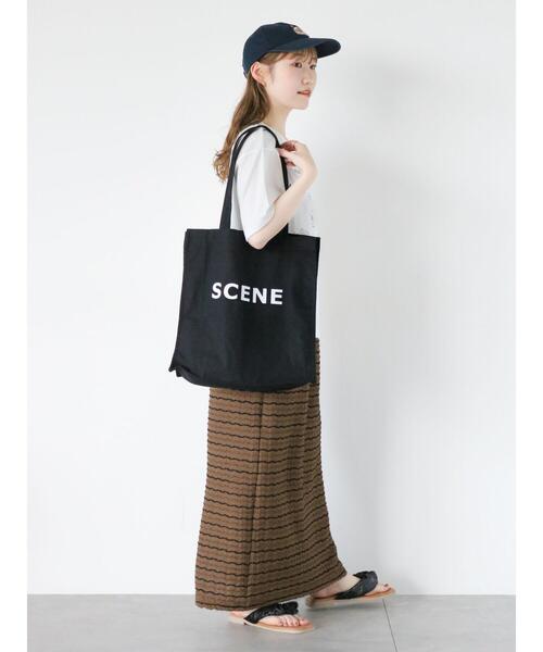 ehka sopo（エヘカソポ）の「キャンバスロゴトートバッグ（ハンドバッグ・レディース・グリーン/ピンク/キナリ/マスタード/サックスブルー/ブラック・F）」の20枚目の写真