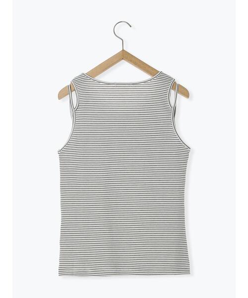 ehka sopo（エヘカソポ）の「変形ショルダータンクトップ（タンクトップ・レディース・ブラック/チャコールグレー/ホワイト/オフホワイト・F）」の16枚目の写真