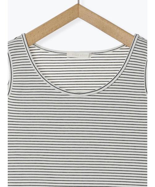 ehka sopo（エヘカソポ）の「変形ショルダータンクトップ（タンクトップ・レディース・ブラック/チャコールグレー/ホワイト/オフホワイト・F）」の17枚目の写真