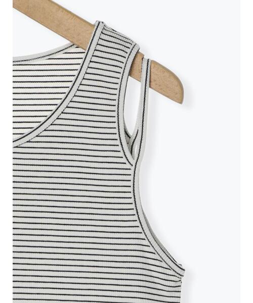 ehka sopo（エヘカソポ）の「変形ショルダータンクトップ（タンクトップ・レディース・ブラック/チャコールグレー/ホワイト/オフホワイト・F）」の18枚目の写真