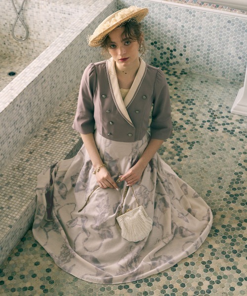 an another angelus(アンアナザーアンジェラス)の「シェルモチーフマリン柄スカート/ananotherangelus(スカート・レディース・オフホワイト/ラベンダー・FREE)」の19枚目の写真