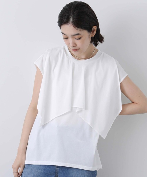 CLOCHE（クロシェ）の「ＣＮラッフルティアードカットソー（Tシャツ/カットソー・レディース・ブラック/オフホワイト・FREE）」の18枚目の写真