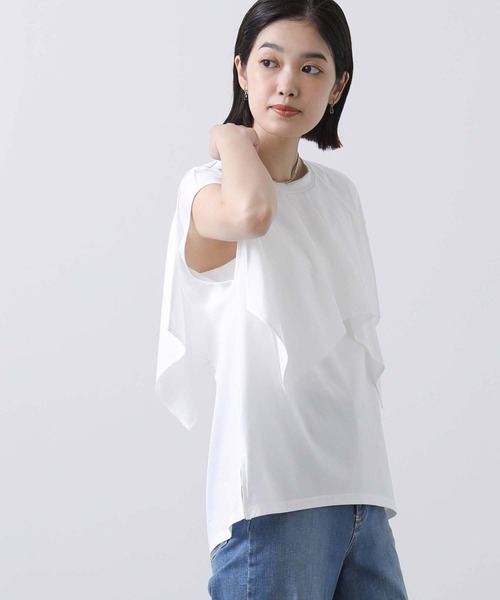 CLOCHE（クロシェ）の「ＣＮラッフルティアードカットソー（Tシャツ/カットソー・レディース・ブラック/オフホワイト・FREE）」の20枚目の写真