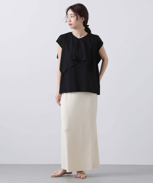 CLOCHE（クロシェ）の「ＣＮラッフルティアードカットソー（Tシャツ/カットソー・レディース・ブラック/オフホワイト・FREE）」の22枚目の写真