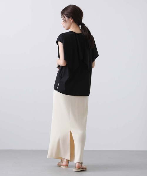 CLOCHE（クロシェ）の「ＣＮラッフルティアードカットソー（Tシャツ/カットソー・レディース・ブラック/オフホワイト・FREE）」の12枚目の写真