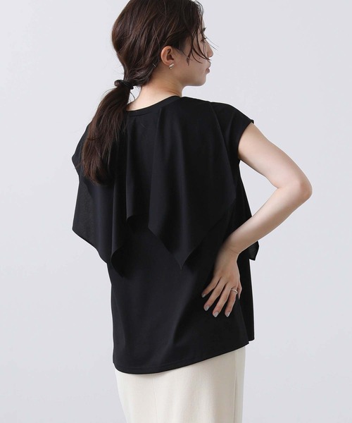 CLOCHE（クロシェ）の「ＣＮラッフルティアードカットソー（Tシャツ/カットソー・レディース・ブラック/オフホワイト・FREE）」の16枚目の写真