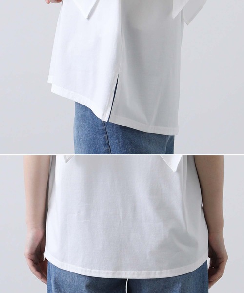 CLOCHE（クロシェ）の「ＣＮラッフルティアードカットソー（Tシャツ/カットソー・レディース・ブラック/オフホワイト・FREE）」の3枚目の写真