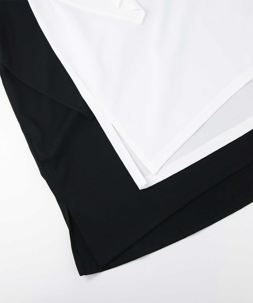 CLOCHE（クロシェ）の「ＣＮラッフルティアードカットソー（Tシャツ/カットソー・レディース・ブラック/オフホワイト・FREE）」の5枚目の写真