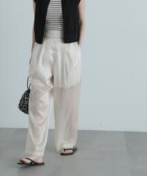 N.（N. Natural Beauty Basic） | シアーサテンワイドパンツ(その他パンツ)