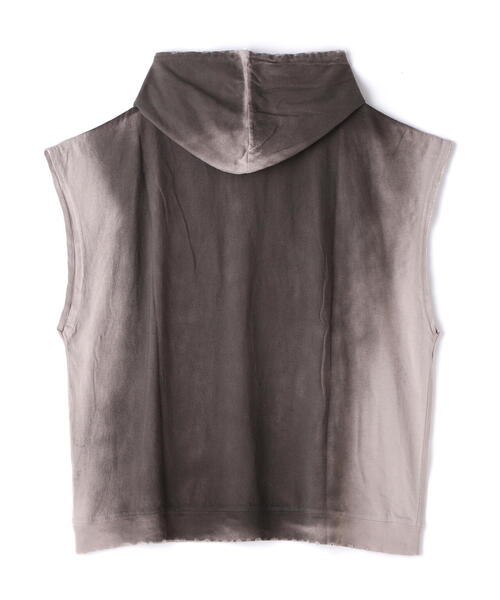 DANKE SCHON（ダンケシェーン）の「DankeSchon/ダンケシェーン/SPRAYING PIGMENT NOSLEEVE HOODED WORD（パーカー・メンズ・グレー/ブラック・M/L）」の11枚目の写真