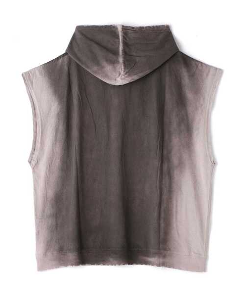 DANKE SCHON（ダンケシェーン）の「DankeSchon/ダンケシェーン/SPRAYING PIGMENT NOSLEEVE HOODED WORD（パーカー・メンズ・グレー/ブラック・M/L）」の9枚目の写真