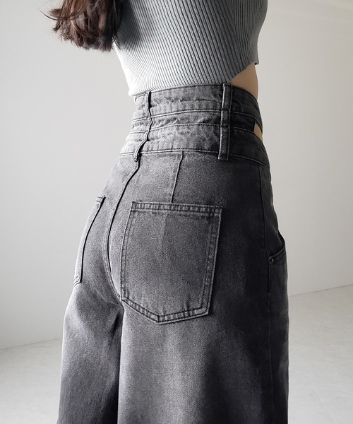 22aw コットンリネンデニム パンツ スカート YV-P04-028 22aw コットンリネンデニム パンツ スカート YV-P04-028 【試着