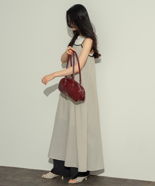 NEUNA（ヌナ）の「バックシャンバイカラーキャミOP（ワンピース・レディース・ブラウン/アイボリー・SMALL/FREE）」の7枚目の写真