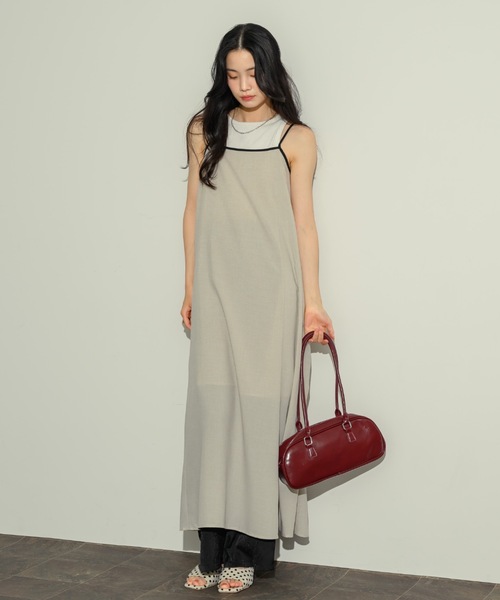 NEUNA（ヌナ）の「バックシャンバイカラーキャミOP（ワンピース・レディース・ブラウン/アイボリー・SMALL/FREE）」の9枚目の写真