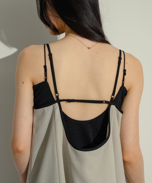 NEUNA（ヌナ）の「バックシャンバイカラーキャミOP（ワンピース・レディース・ブラウン/アイボリー・SMALL/FREE）」の14枚目の写真