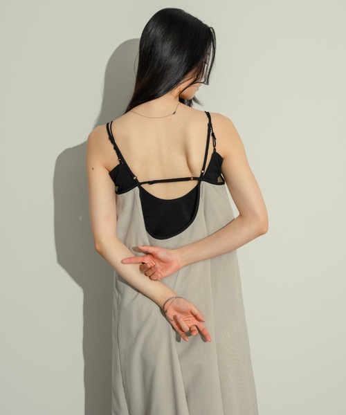 NEUNA（ヌナ）の「バックシャンバイカラーキャミOP（ワンピース・レディース・ブラウン/アイボリー・SMALL/FREE）」の17枚目の写真