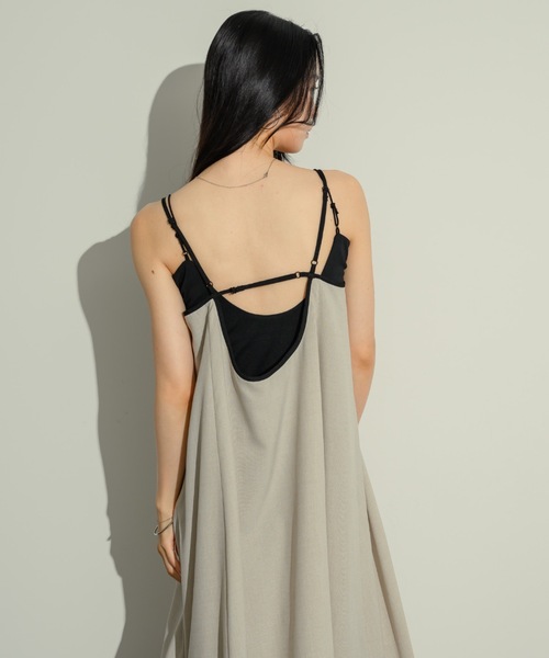 NEUNA（ヌナ）の「バックシャンバイカラーキャミOP（ワンピース・レディース・ブラウン/アイボリー・SMALL/FREE）」の18枚目の写真