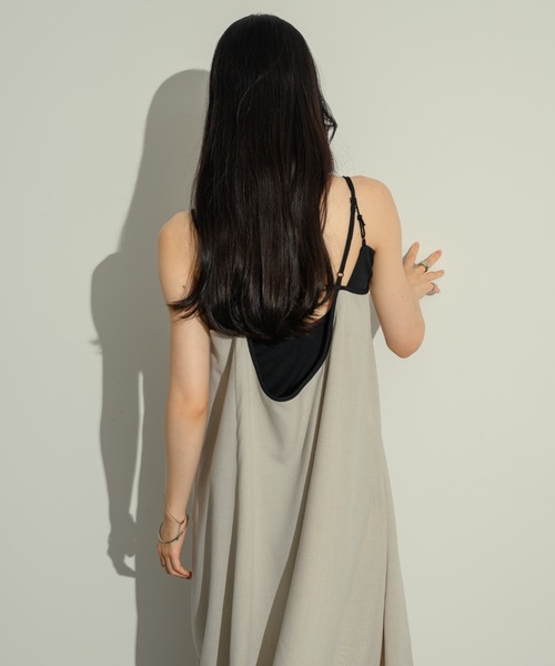 NEUNA（ヌナ）の「バックシャンバイカラーキャミOP（ワンピース・レディース・ブラウン/アイボリー・SMALL/FREE）」の20枚目の写真