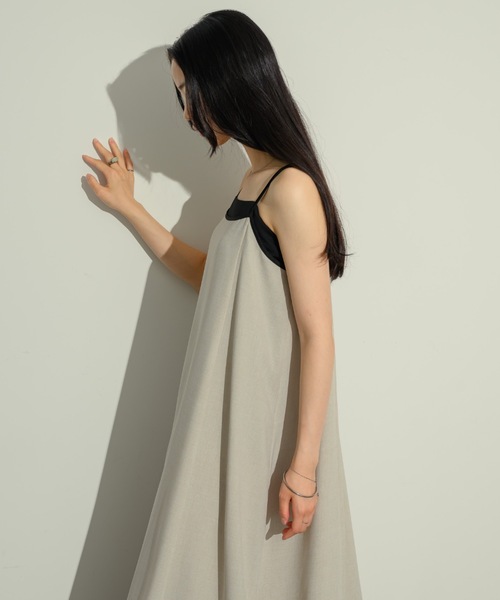 NEUNA（ヌナ）の「バックシャンバイカラーキャミOP（ワンピース・レディース・ブラウン/アイボリー・SMALL/FREE）」の21枚目の写真