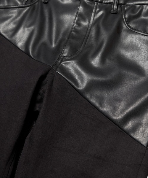 GalaabenD（ガラアーベント）の「ヴィーガンレザーコンバインドデニムパンツ（その他パンツ・メンズ・ブラック系その他2/ブラック系その他・44/46/48）」の9枚目の写真