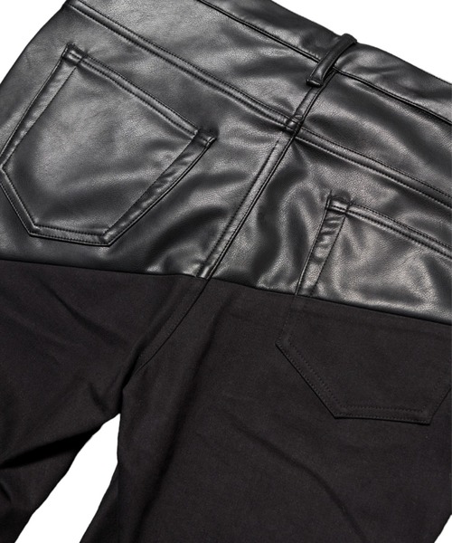GalaabenD（ガラアーベント）の「ヴィーガンレザーコンバインドデニムパンツ（その他パンツ・メンズ・ブラック系その他2/ブラック系その他・44/46/48）」の11枚目の写真