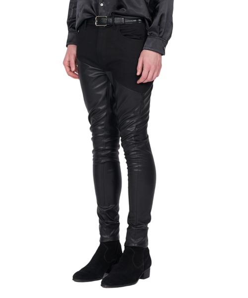 GalaabenD（ガラアーベント）の「ヴィーガンレザーコンバインドデニムパンツ（その他パンツ・メンズ・ブラック系その他2/ブラック系その他・44/46/48）」の13枚目の写真