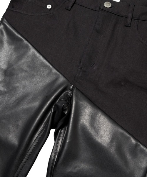 GalaabenD（ガラアーベント）の「ヴィーガンレザーコンバインドデニムパンツ（その他パンツ・メンズ・ブラック系その他2/ブラック系その他・44/46/48）」の18枚目の写真