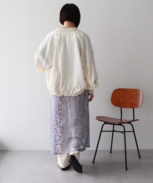 earth music&ecology(アースミュージックアンドエコロジー)の「アウトポケットMA-1(ブルゾン・レディース・アイボリー/ブラック/カーキ・FREE)」の7枚目の写真